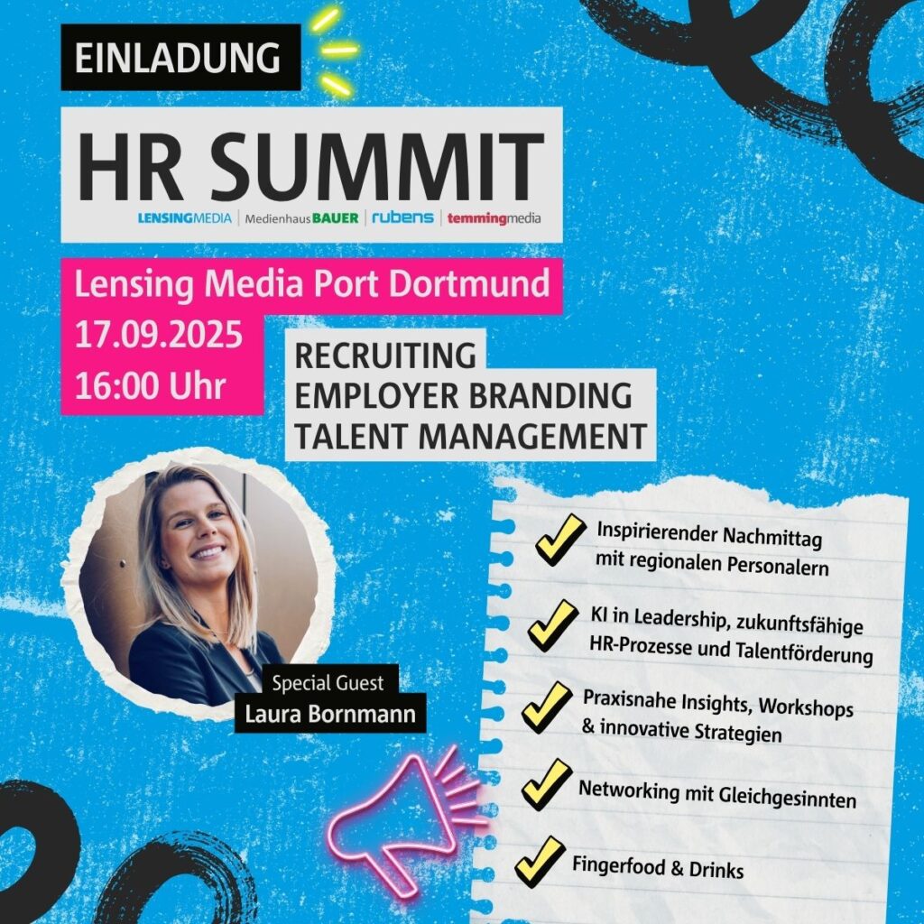 HR-Summit Einladung Recruiting Employer Branding Talent Management Lensing Media Port 17.09.2025